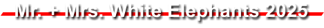 Mr. + Mrs. White Elephants 2025